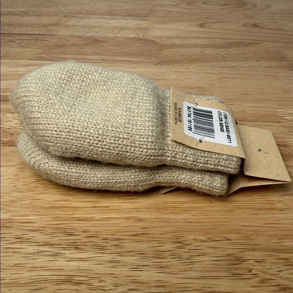New C.C Baby Mittens in beige